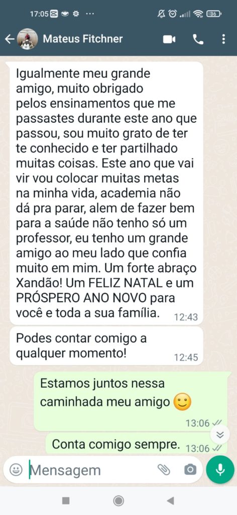 Agradecimentos Mateus.